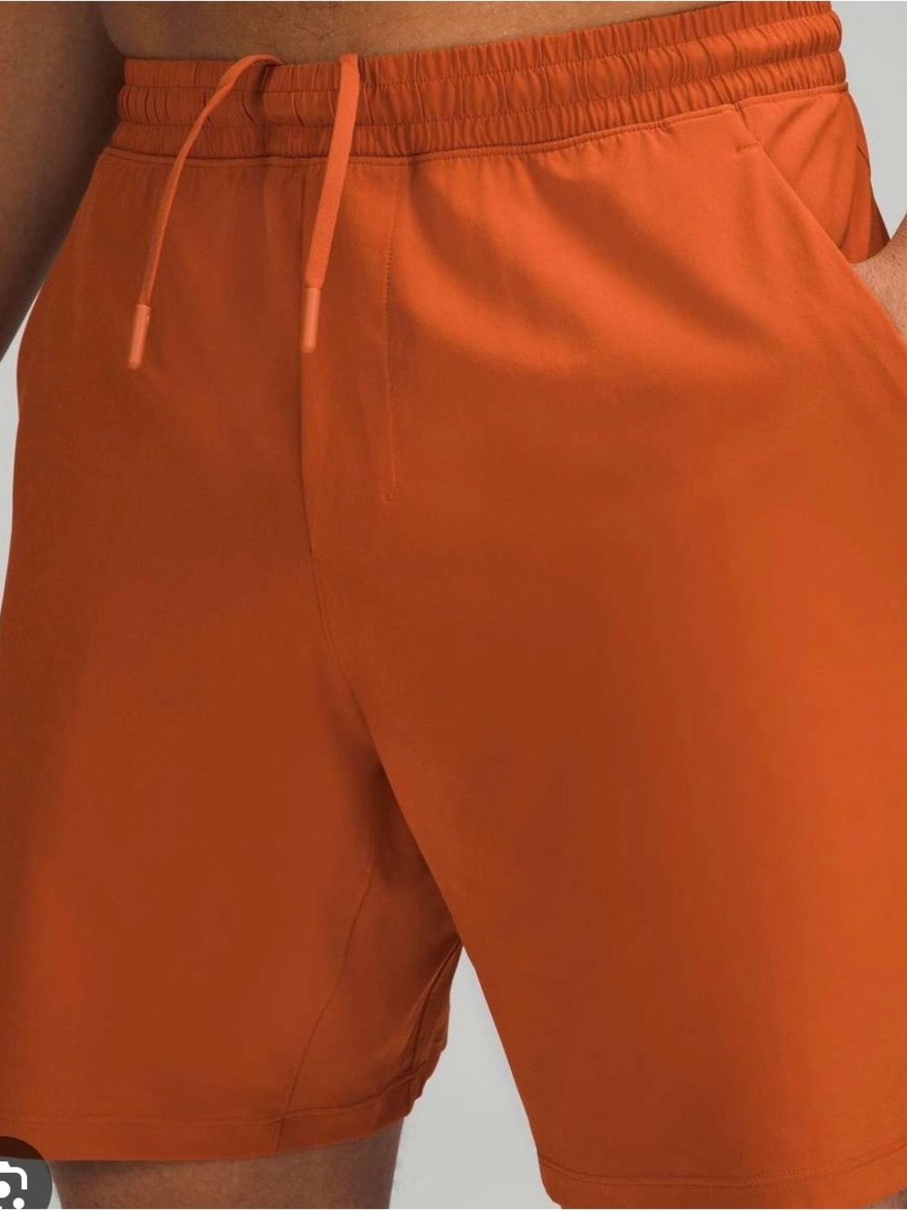 Lululemon pace breaker liner less 7 inch XL Orange Performance Shorts